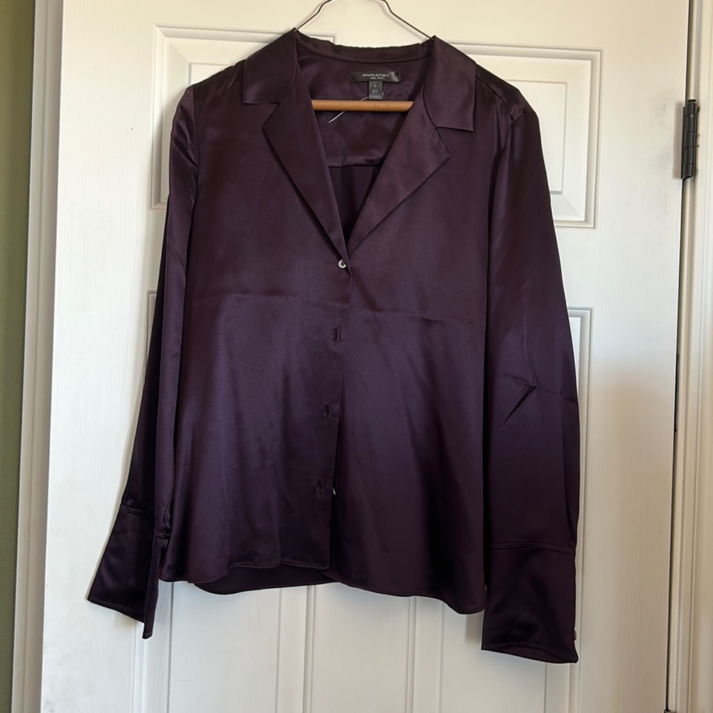 Banana republic purple button up